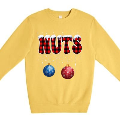 Chest Nuts Matching Chestnuts Funny Christmas Couples Nuts Premium Crewneck Sweatshirt