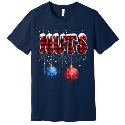 Chest Nuts Matching Chestnuts Funny Christmas Couples Nuts Premium T-Shirt