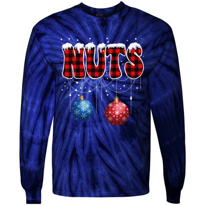 Chest Nuts Matching Chestnuts Funny Christmas Couples Nuts Tie-Dye Long Sleeve Shirt