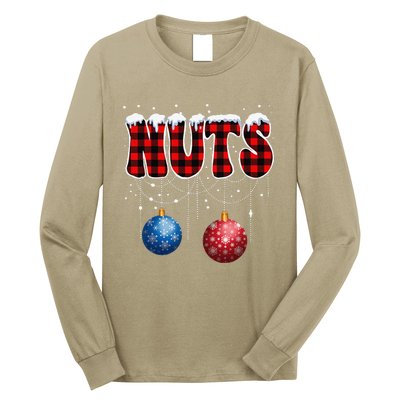 Chest Nuts Matching Chestnuts Funny Christmas Couples Nuts Long Sleeve Shirt