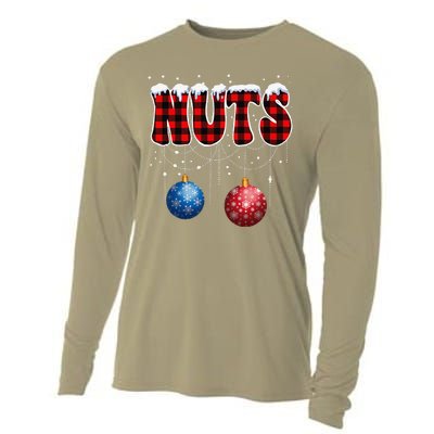 Chest Nuts Matching Chestnuts Funny Christmas Couples Nuts Cooling Performance Long Sleeve Crew