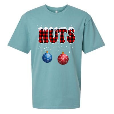 Chest Nuts Matching Chestnuts Funny Christmas Couples Nuts Sueded Cloud Jersey T-Shirt