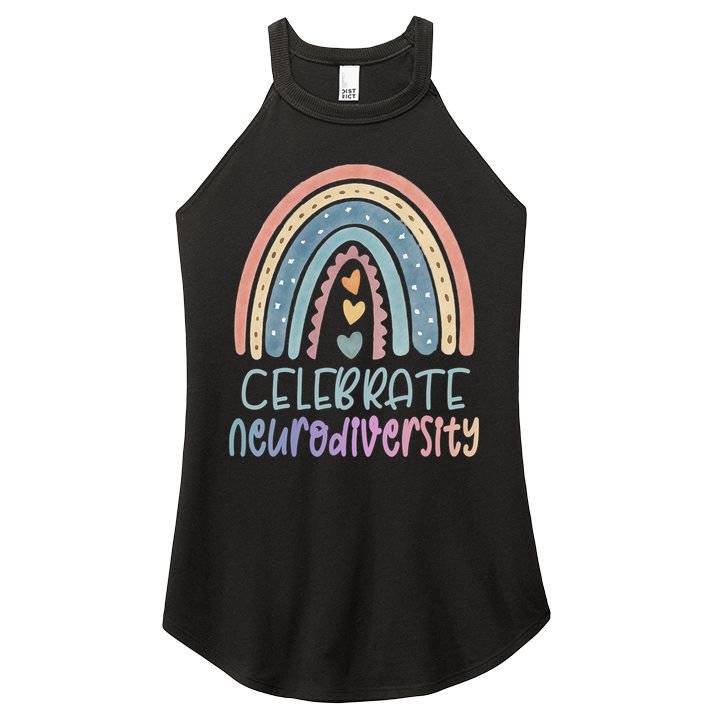 Celebrate Neurodiversity Mental Health Autism Awareness Cute Gift Women's Perfect Tri Rocker Tank