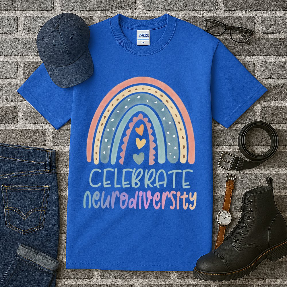 Celebrate Neurodiversity Mental Health Autism Awareness Cute Gift Tall T-Shirt