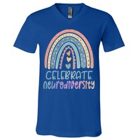 Celebrate Neurodiversity Mental Health Autism Awareness Cute Gift V-Neck T-Shirt