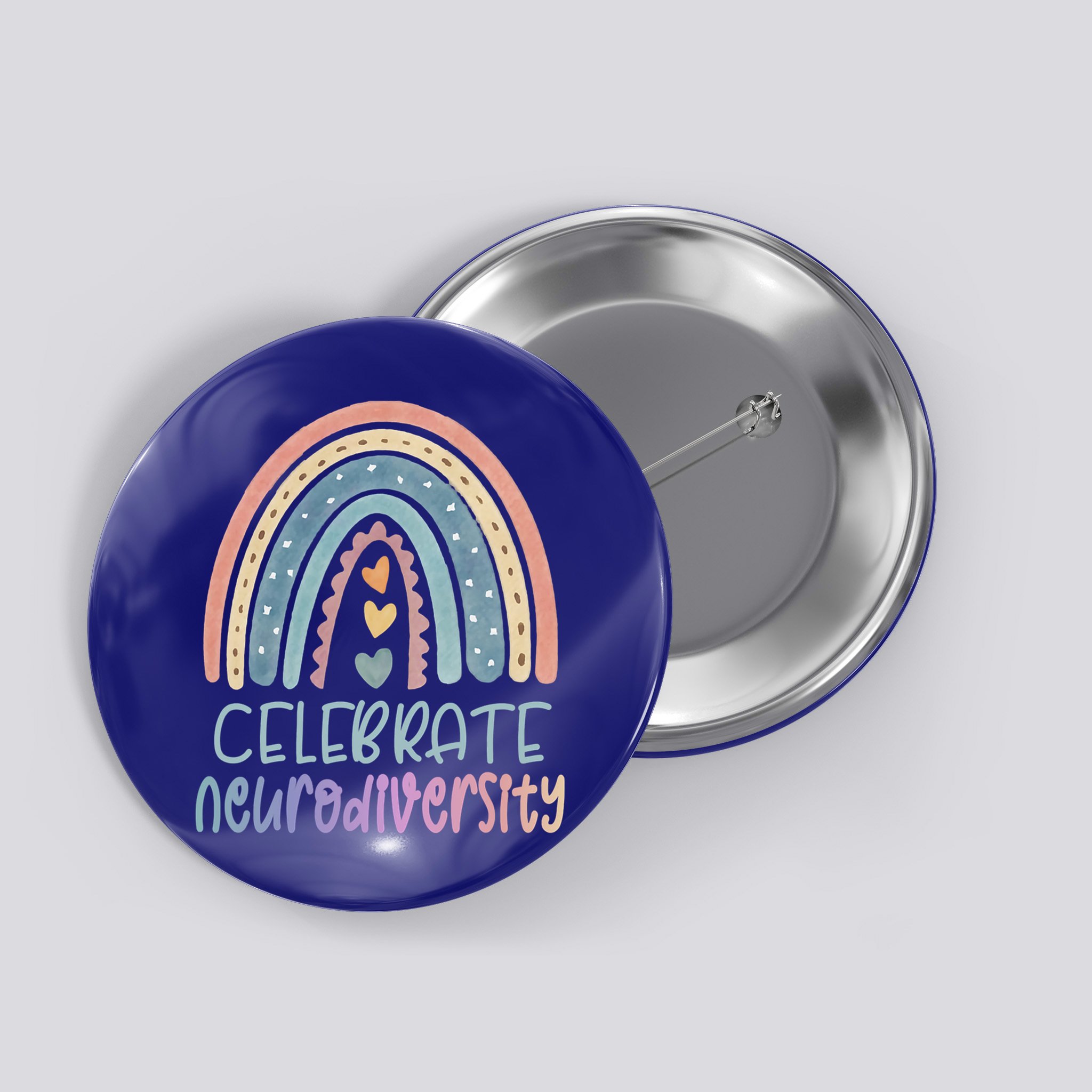Celebrate Neurodiversity Mental Health Autism Awareness Cute Gift Button