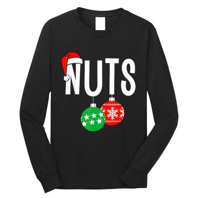 Chest Nuts Matching Chestnuts Funny Christmas Couples Nuts Long Sleeve Shirt