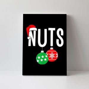 Chest Nuts Matching Chestnuts Funny Christmas Couples Nuts Canvas