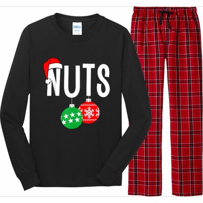 Chest Nuts Matching Chestnuts Funny Christmas Couples Nuts Long Sleeve Pajama Set