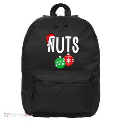 Chest Nuts Matching Chestnuts Funny Christmas Couples Nuts 16 in Basic Backpack