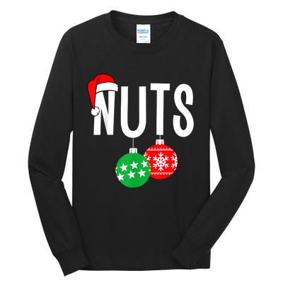 Chest Nuts Matching Chestnuts Funny Christmas Couples Nuts Tall Long Sleeve T-Shirt