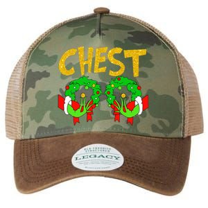 Chest Nuts Matching Chestnuts Funny Christmas Couples Chest Legacy Tie Dye Trucker Hat