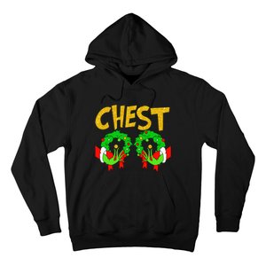 Chest Nuts Matching Chestnuts Funny Christmas Couples Chest Hoodie