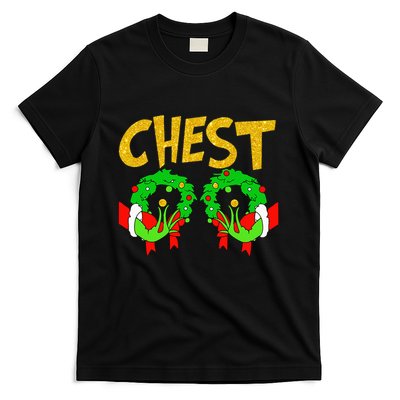 Chest Nuts Matching Chestnuts Funny Christmas Couples Chest T-Shirt