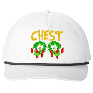 Chest Nuts Matching Chestnuts Funny Christmas Couples Chest Snapback Five-Panel Rope Hat