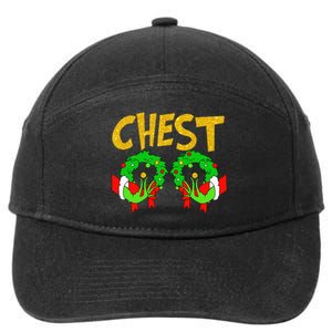 Chest Nuts Matching Chestnuts Funny Christmas Couples Chest 7-Panel Snapback Hat