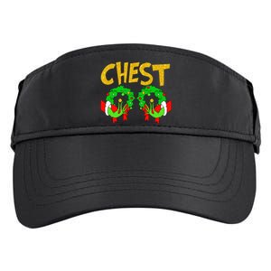 Chest Nuts Matching Chestnuts Funny Christmas Couples Chest Adult Drive Performance Visor