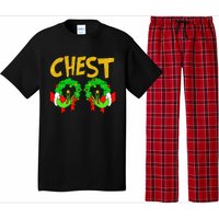 Chest Nuts Matching Chestnuts Funny Christmas Couples Chest Pajama Set