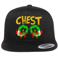 Chest Nuts Matching Chestnuts Funny Christmas Couples Chest Flat Bill Trucker Hat