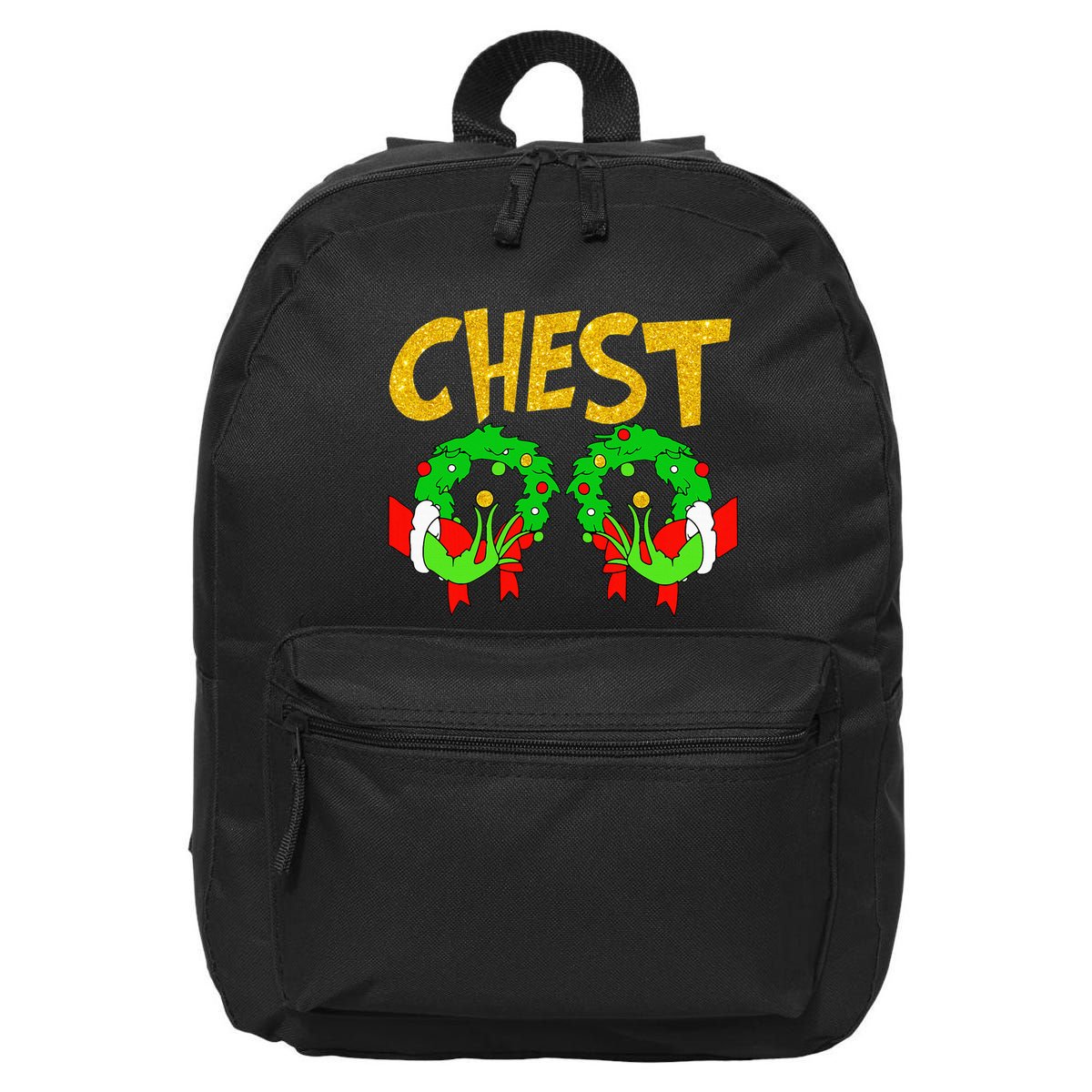 Chest Nuts Matching Chestnuts Funny Christmas Couples Chest 16 in Basic Backpack