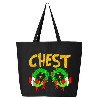 Chest Nuts Matching Chestnuts Funny Christmas Couples Chest 25L Jumbo Tote