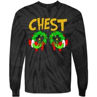 Chest Nuts Matching Chestnuts Funny Christmas Couples Chest Tie-Dye Long Sleeve Shirt