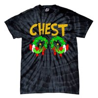 Chest Nuts Matching Chestnuts Funny Christmas Couples Chest Tie-Dye T-Shirt