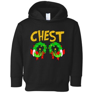 Chest Nuts Matching Chestnuts Funny Christmas Couples Chest Toddler Hoodie