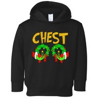 Chest Nuts Matching Chestnuts Funny Christmas Couples Chest Toddler Hoodie