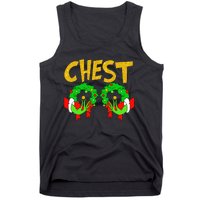 Chest Nuts Matching Chestnuts Funny Christmas Couples Chest Tank Top