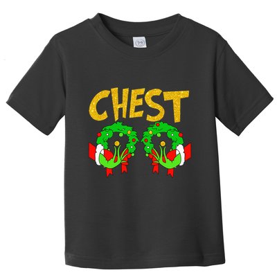 Chest Nuts Matching Chestnuts Funny Christmas Couples Chest Toddler T-Shirt
