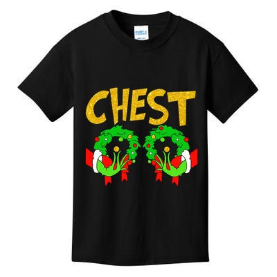 Chest Nuts Matching Chestnuts Funny Christmas Couples Chest Kids T-Shirt