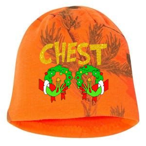 Chest Nuts Matching Chestnuts Funny Christmas Couples Chest Kati - Camo Knit Beanie