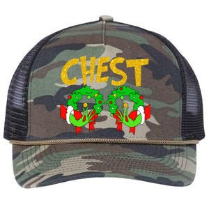 Chest Nuts Matching Chestnuts Funny Christmas Couples Chest Retro Rope Trucker Hat Cap