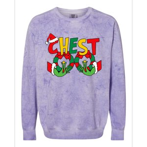 Chest Nuts Matching Chestnuts Funny Christmas Couples Nuts Colorblast Crewneck Sweatshirt