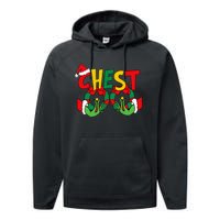 Chest Nuts Matching Chestnuts Funny Christmas Couples Nuts Performance Fleece Hoodie