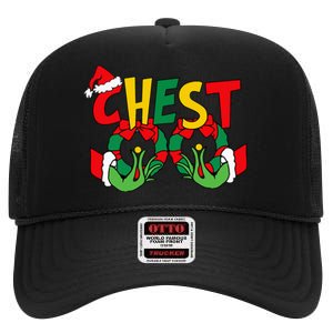 Chest Nuts Matching Chestnuts Funny Christmas Couples Nuts High Crown Mesh Back Trucker Hat