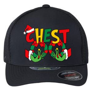 Chest Nuts Matching Chestnuts Funny Christmas Couples Nuts Flexfit Unipanel Trucker Cap