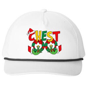 Chest Nuts Matching Chestnuts Funny Christmas Couples Nuts Snapback Five-Panel Rope Hat