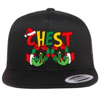 Chest Nuts Matching Chestnuts Funny Christmas Couples Nuts Flat Bill Trucker Hat