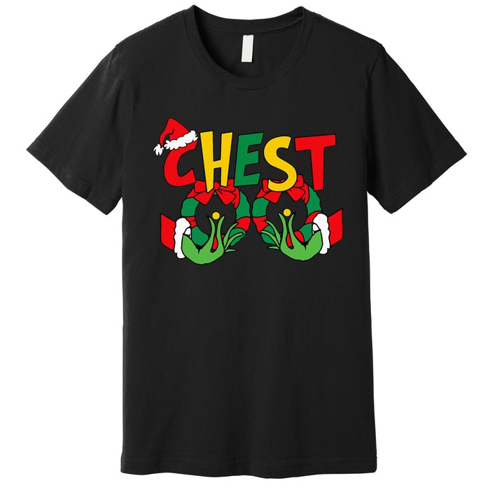 Chest Nuts Matching Chestnuts Funny Christmas Couples Nuts Premium T-Shirt