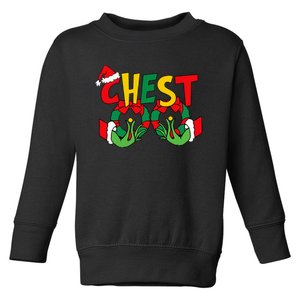 Chest Nuts Matching Chestnuts Funny Christmas Couples Nuts Toddler Sweatshirt