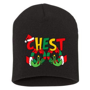 Chest Nuts Matching Chestnuts Funny Christmas Couples Nuts Short Acrylic Beanie