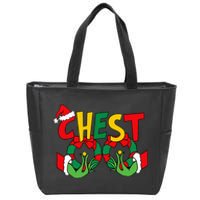 Chest Nuts Matching Chestnuts Funny Christmas Couples Nuts Zip Tote Bag