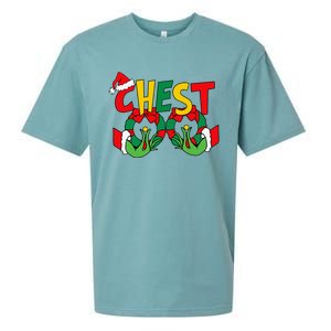 Chest Nuts Matching Chestnuts Funny Christmas Couples Nuts Sueded Cloud Jersey T-Shirt