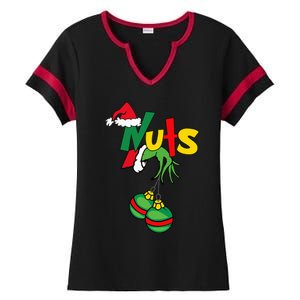 Chest Nuts Matching Chestnuts Funny Christmas Couples Nuts Ladies Halftime Notch Neck Tee