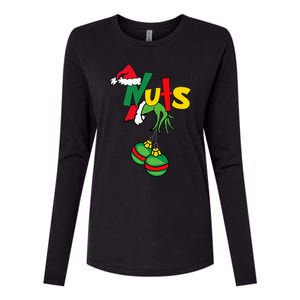 Chest Nuts Matching Chestnuts Funny Christmas Couples Nuts Womens Cotton Relaxed Long Sleeve T-Shirt