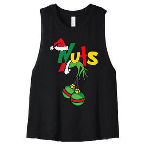 Chest Nuts Matching Chestnuts Funny Christmas Couples Nuts Women's Racerback Cropped Tank