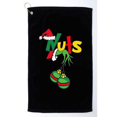 Chest Nuts Matching Chestnuts Funny Christmas Couples Nuts Platinum Collection Golf Towel