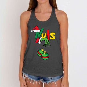 Chest Nuts Matching Chestnuts Funny Christmas Couples Nuts Women's Knotted Racerback Tank